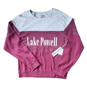 Lake Powell Colorado Sweater Womens Large Pink Crew Pullover 100% Cotton NWT